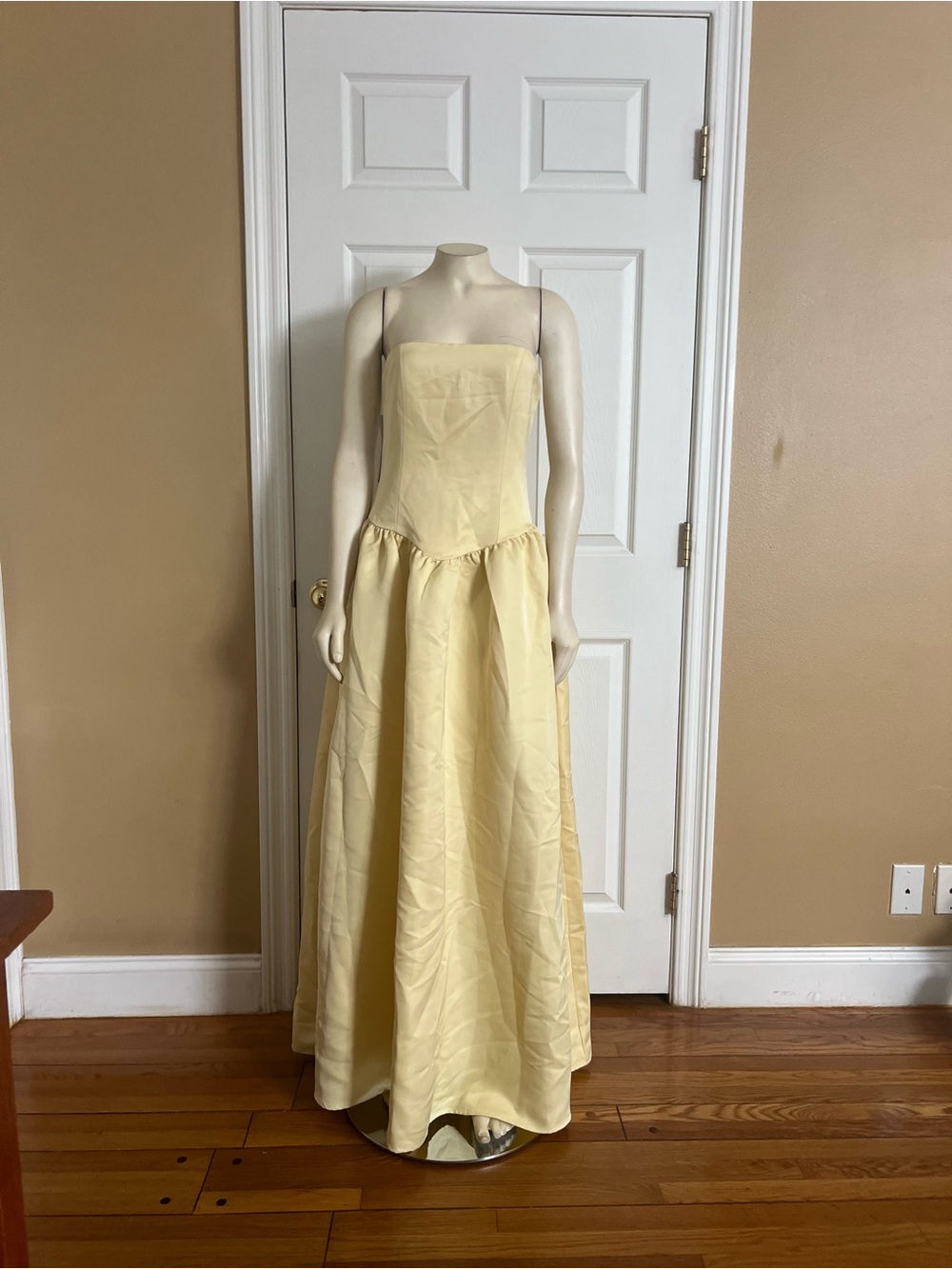 Princess Polly Soft Bloom Drop Waist Strapless Maxi Dress Yellow - Picture 10 of 16